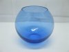12X Blue Glass Wedding Bowl Vase 10cm High