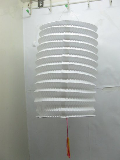 12X Plain White Folding Portable Hanging Paper Lantern - Click Image to Close