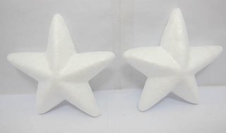 100Pcs New Polystyrene Foam Star Decoration Craft DIY 9cm
