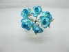 12BundleX6Pcs Craft Scrapbooking Wedding Decor Rose - Light Blue