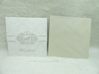 10Pcs New Wedding Invitation W/Flower 14.7X14.7cm