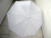 1X White Cloth Wedding/Bridal Ruffle Parasol Umbrella 77cm Long