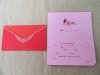 10Sets Red Wedding Invitation Envelope with Card - Bridal Neckla