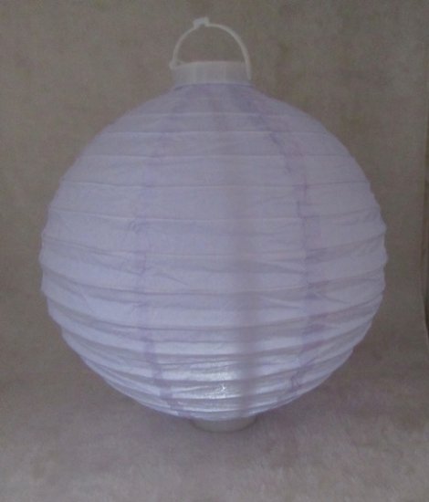 5Pcs Plain Purple Led Light Up Paper Lantern 30cm - Click Image to Close