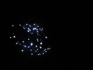 1X White Solar Powered Light 100LED String Fairy Lights Party Ga