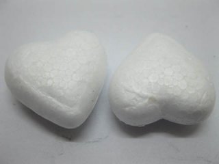 4x200Pcs New Polystyrene Foam Heart Decoration Craft DIY 35mm
