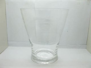 1X Wedding Clear Glass Wide Top Flower Vase 26.5cm high