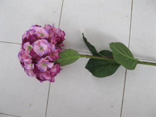 1X Purple Hydrangea Stem Wedding Flower Favor