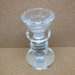 1X New Crystal Single Candle Holder 12cm High