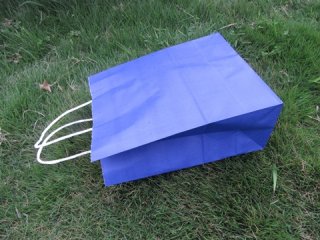 48 Kraft Paper Gift Carry Shopping Bag 33x26x12cm Dark Blue