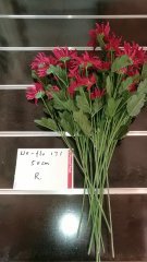 5Pcs Red Flower 50cm Long we-flo171