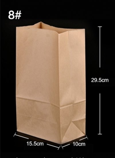50 Kraft Paper Bag Lolly Bag 295x155x100mm Party Wedding Favor - Click Image to Close