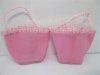 60Pcs Pure Pink Baby Shower Candy Bag Basket for Girl