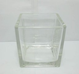 4X Wedding Clear Glass Cube Square Table Flower Vases 10x10cm