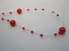 1Roll X 60Meter Red Beaded Garland for Wedding Craft Dia.8mm