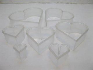 1Set X 7Pcs Heart Biscuit Cake Cookie Cutter Mold Mould Tool