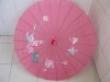 5Pcs Pink Oriental Parasol Cloth Umbrella Floral Pattern