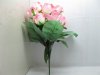 1X Bridal Bouquet Holding Flowers Wedding 12-Heads Pink