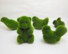 10 Green Artificial Foam Moss Animal Shape 5 Designs