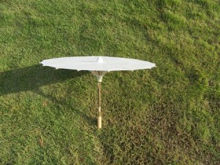 10X New Plain White Paper Parasol Umbrellas 56cm Dia