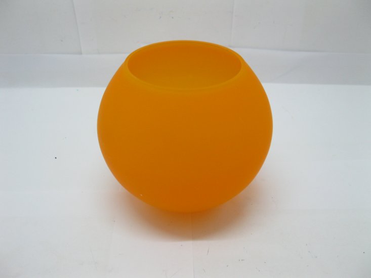 12X Orange Glass Wedding Bowl Vase 10cm High - Click Image to Close