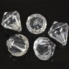 170Pcs Clear Diamond Bead Finding Wedding Decoration 20x19mm