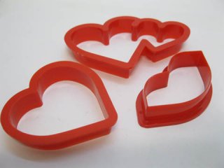1Set X 5Pcs Heart Biscuit Cake Cookie Cutter Mold Mould Tool