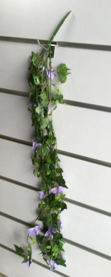 4X Artificial Purple Rose Flower Vine Hanging Leaves we-flo111 - Click Image to Close