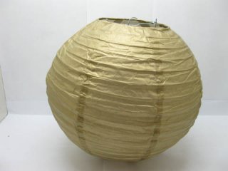10 New Plain Golden Paper Lantern Wedding Favor 25cm