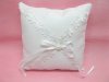 1X White Wedding Ring Pillow 15x15cm