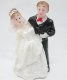 10X Bride & Groom Wedding Cake Decoration 4.5cm