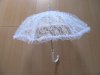 1X White Lace Wedding Bridal Ruffle Parasol Umbrella 58cm Dia