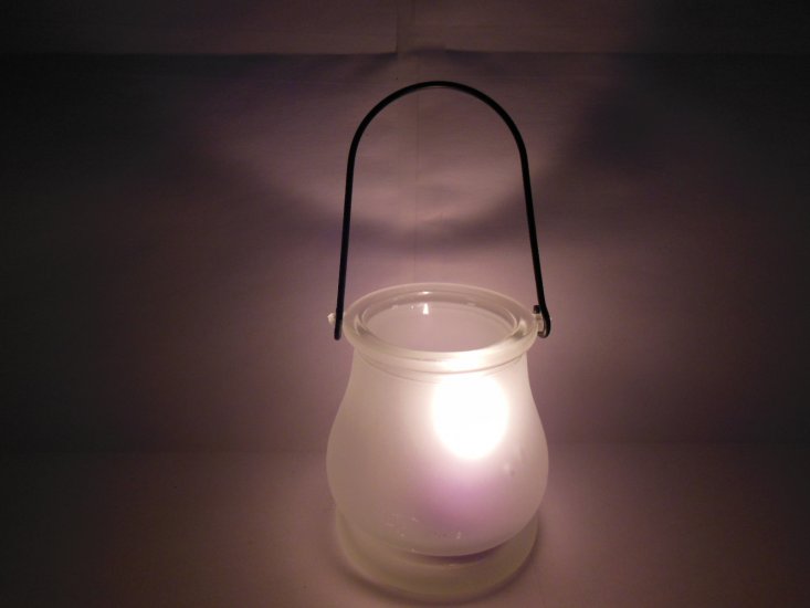 10Pcs White Frosted Hanging Glass Tea Light Holder Wedding Favor - Click Image to Close