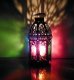 1X Orient Colored Glass Hanging Candle Lantern