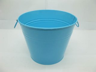 10X Blue Tin Pail Bucket w/Ring Handle for Wedding Favor