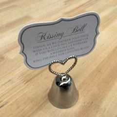 10 "Kissing Bell" Place Card Holder/Photo Holder Wedding Table