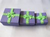 1Set 3in1 Polka Dotted Ribbon Gift Boxes - Purple