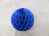 10X Royal Blue Tissue Paper Pom Poms Honeycomb Balls Lanterns We