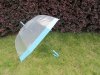 10Pcs Clear Wind Water Proof Umbrella DOME Parasol Blue Border