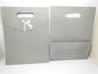 12Pcs New Grey Gift Bag for Wedding 31.5x24.5cm