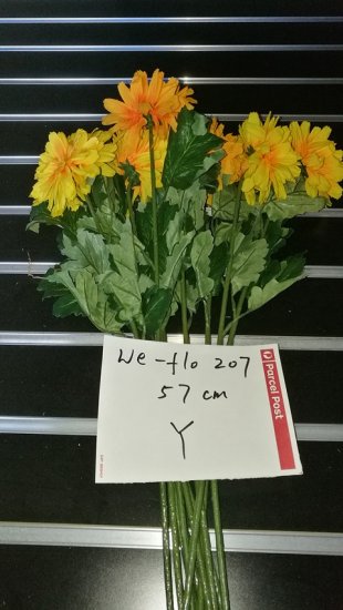 10Pcs Yellow Flower 57cm Long we-flo207 - Click Image to Close