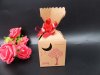 50Pcs Paper Wedding Party Candy/ Gifts Boxes with Ribbon Flower