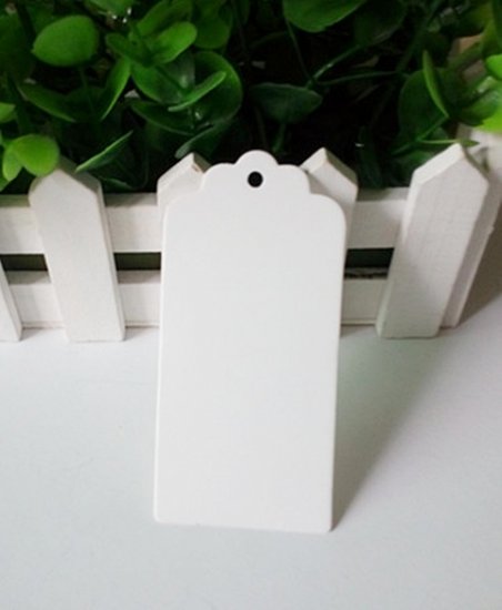 200 White Blank Gift Tag Label Wedding Bomboniere Favour - Click Image to Close