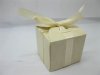 50X Ivory Bomboniere Wedding Favor Boxes w/Ribbon 6x6x5.5cm