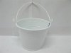 12 Mini White Metal Tin Bucket Wedding Bomboniere 70x70x52mm