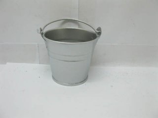 12 Mini Slivery Grey Metal Tin Bucket Wedding Bomboniere 57x55x4