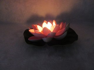 24 Pink Floating Lotus Flower with Candle Wedding Decoration