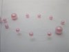 1Roll X 60Meter Pink Beaded Garland for Wedding Craft Dia.10mm