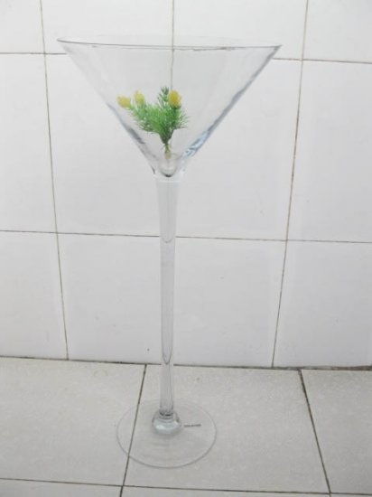 1X Clear Large Cocktail Glass Vase Wedding Favor 60cm high - Click Image to Close
