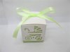 50 Baby Carriage Cutout Bomboniere Gifts Boxes Light Green